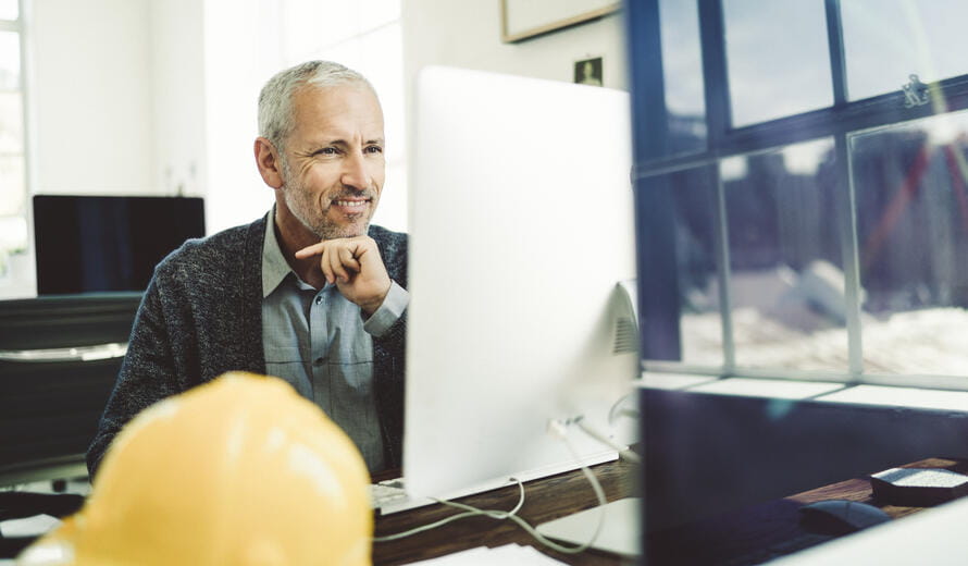 man on a monitor